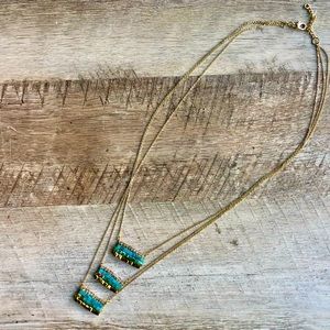 Vintage Layered Necklace, Beaded, Retro, Fall Wedding, Boho Wedding, Layering